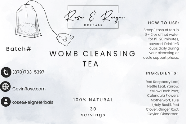 🌿 Womb Cleansing Tea – Signature Formula